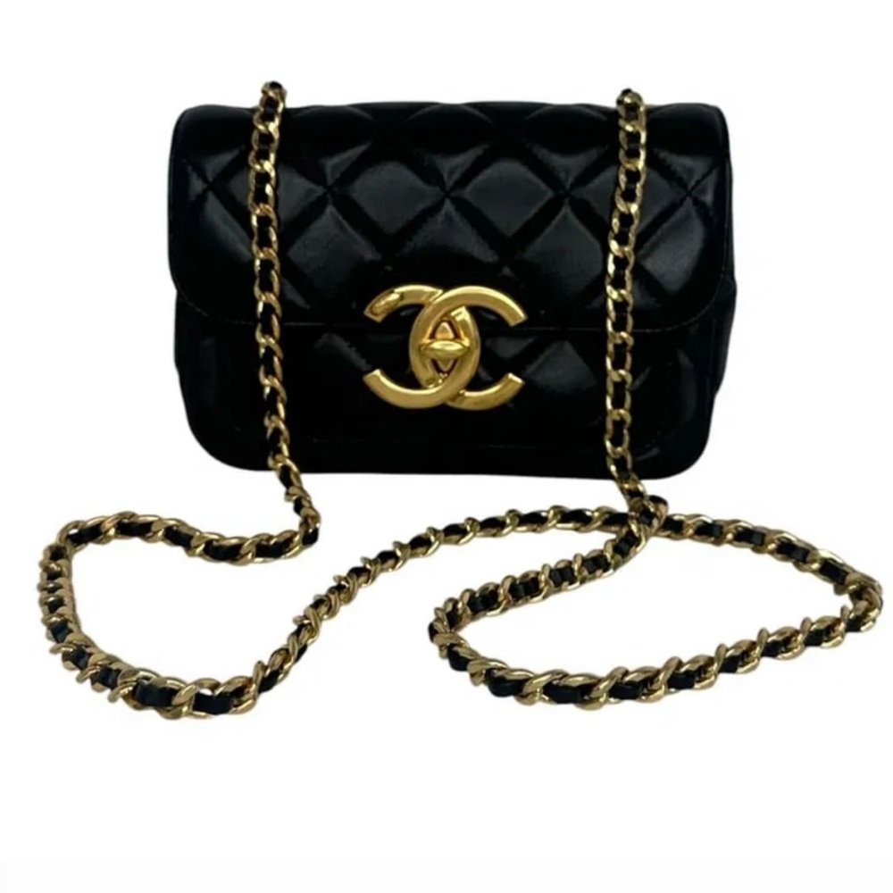 CHANEL Black Quilted Crossbody with Gold Chain (brand new) - Picture 7 of 10